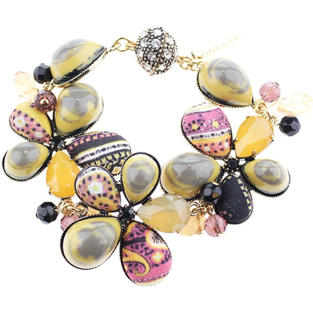 ETRO ACCESSORIES - Браслет Bracelet with Flowers and Cabochon C561703513SS17