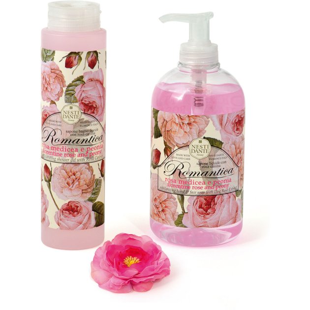 NESTI DANTE - Гель для душа и жидкое мыло Romantica - Rosa Medicea e Peonia   Gel and Liquid Soap 5045106-COMB