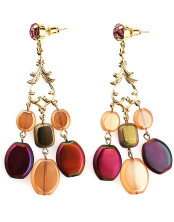 Cascade of Small Beads Earring