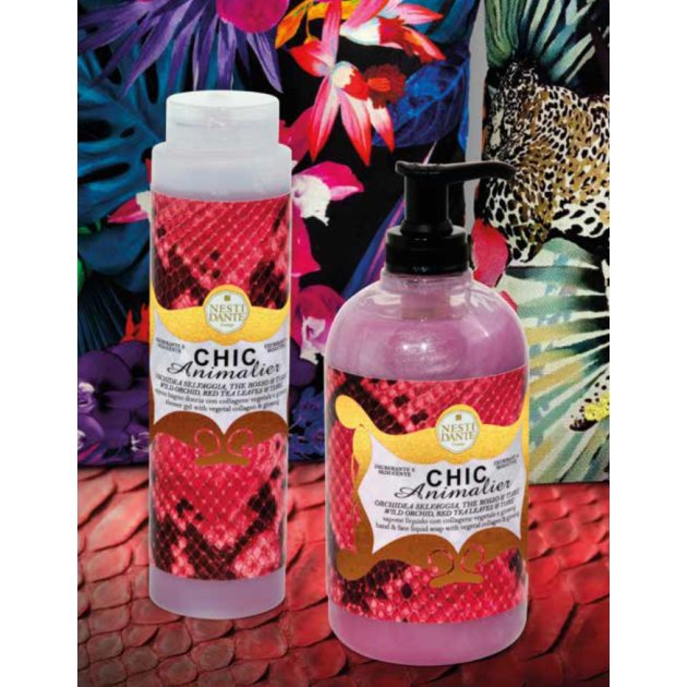 NESTI DANTE - Gel de duș și lichid sapun Chic Animalier Red Gel and Liquid Soap 5059106-COMB